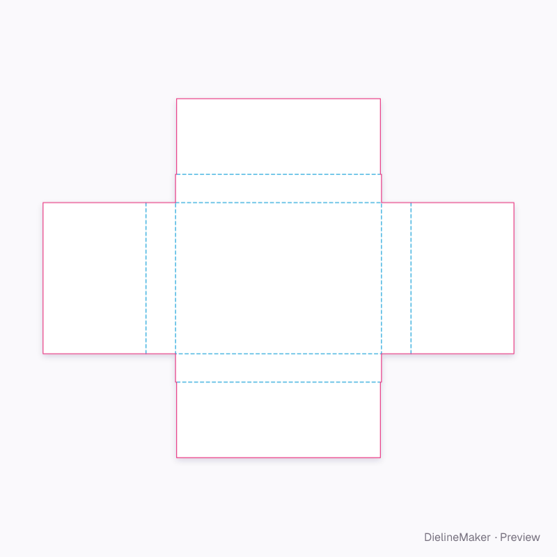 Cross-fold book wrap flat dieline