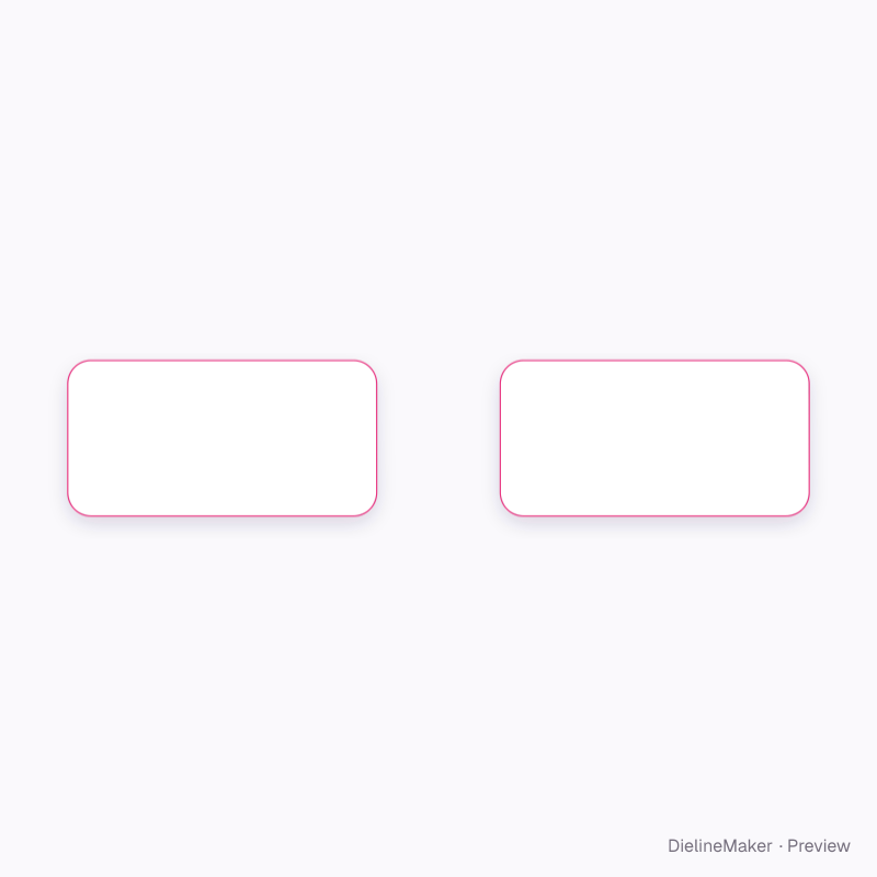 Rectangular cufflinks, left and right designs artwork area