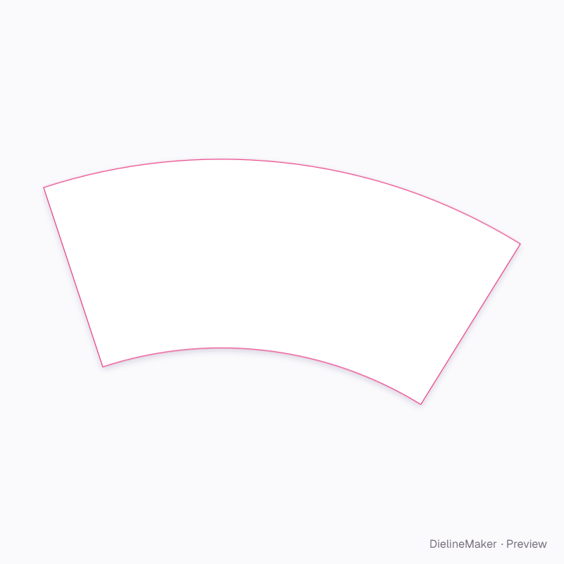 Cup 12 oz flat dieline