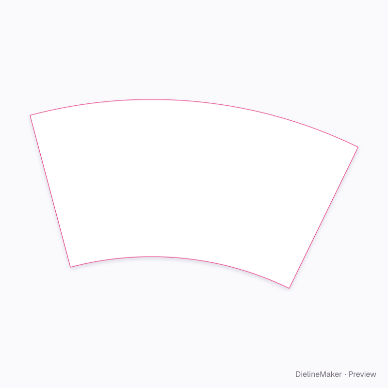 Cup 16 oz flat dieline