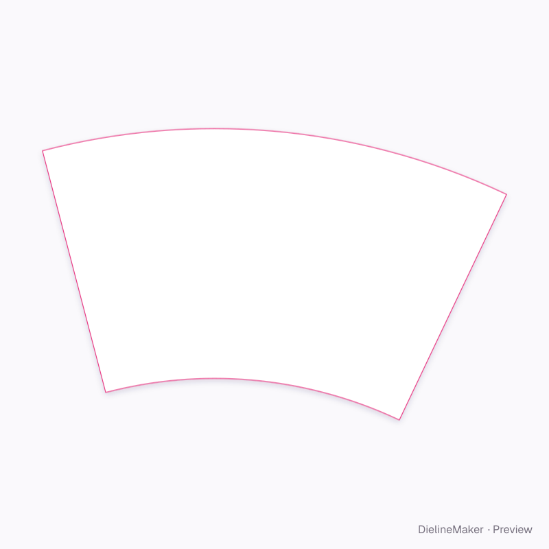 Cold cup 20 oz flat dieline