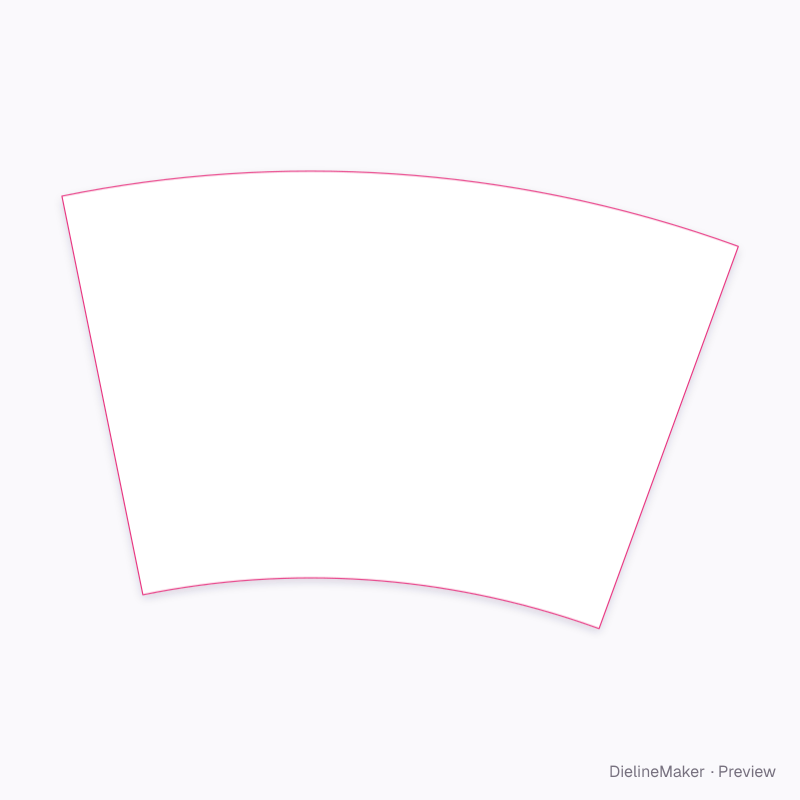 Cold cup 22 oz flat dieline
