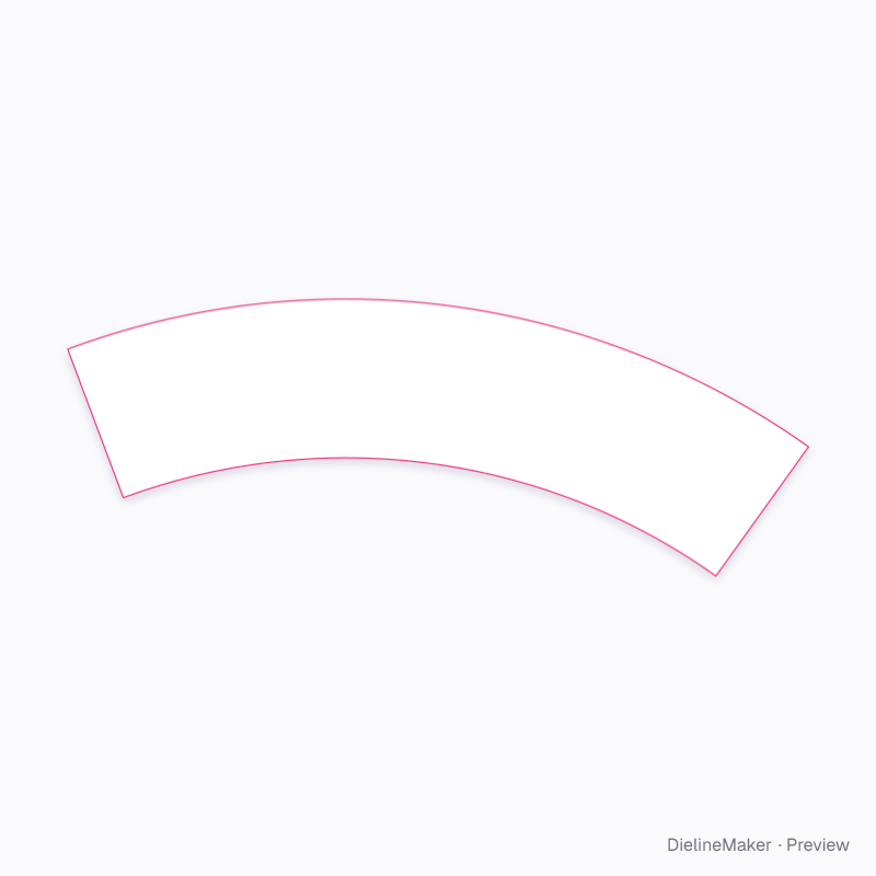 Dessert cup 8 oz flat dieline