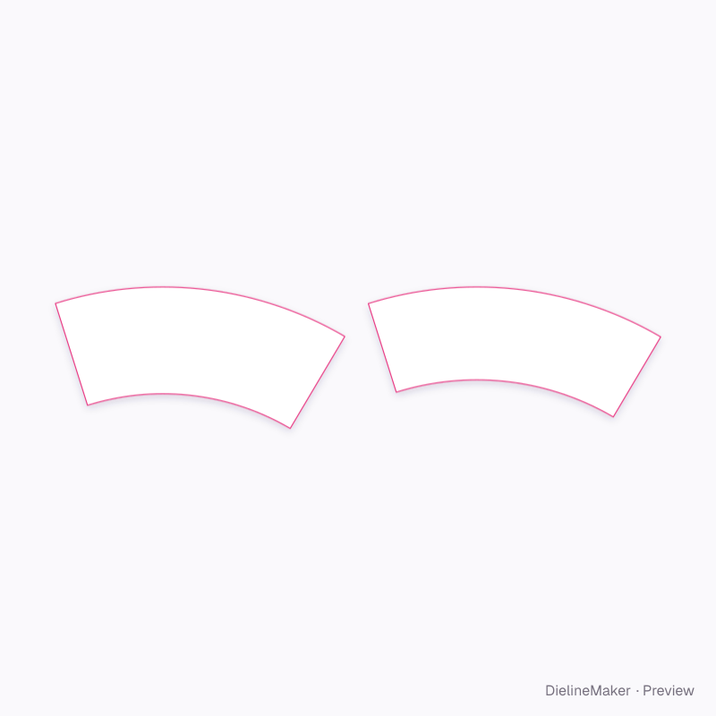 Ripple-wall cup 8 oz flat dieline