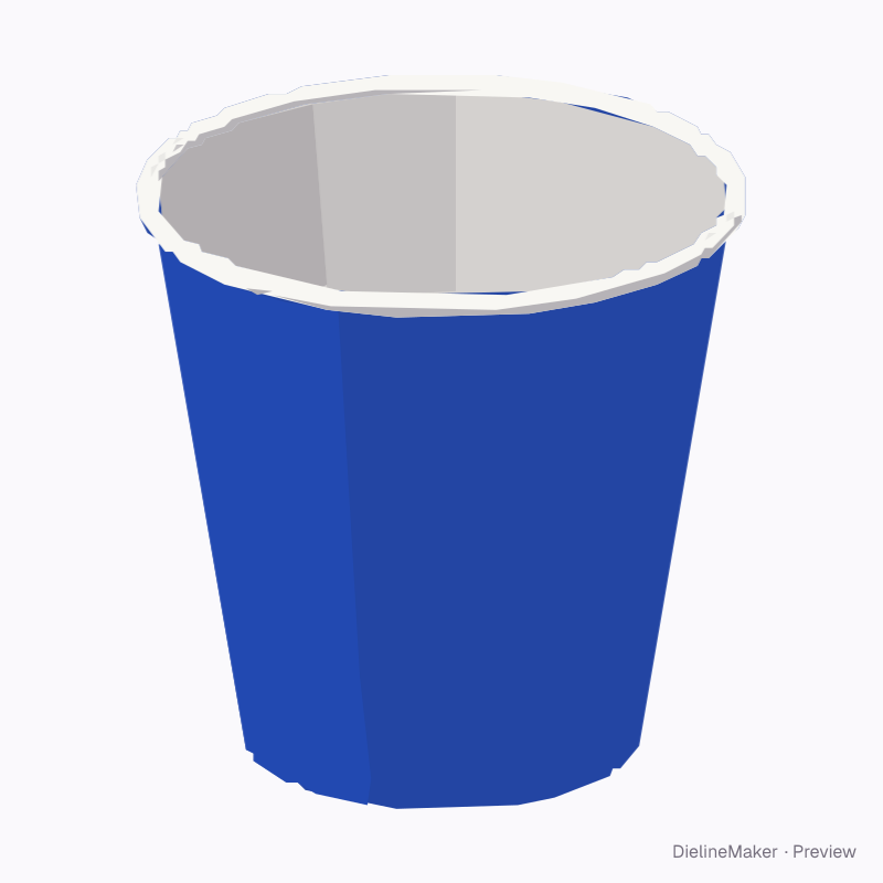 62 × 62 mm paper cup