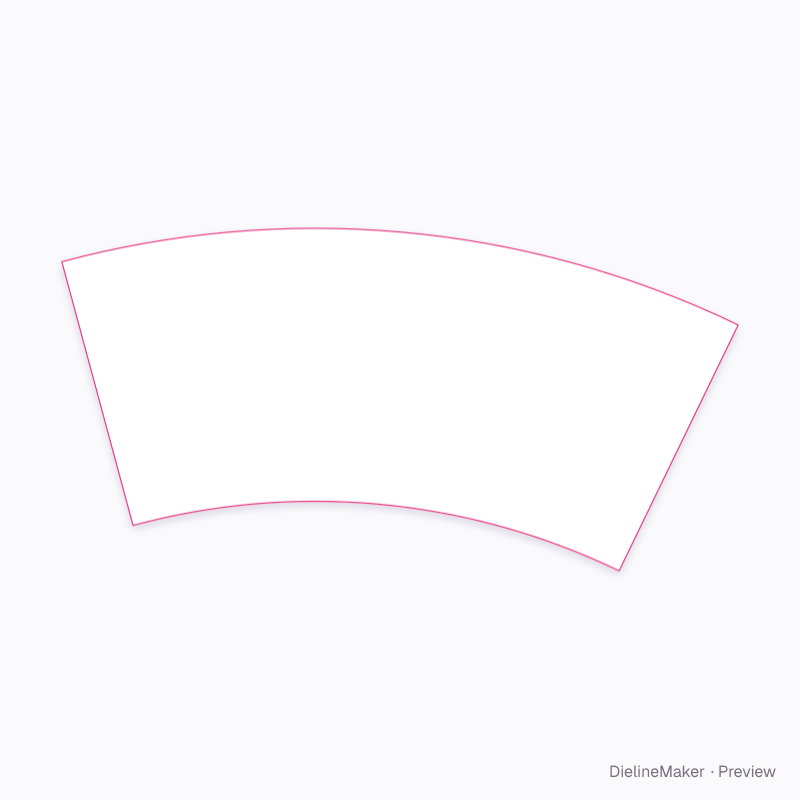 Popcorn bucket flat dieline