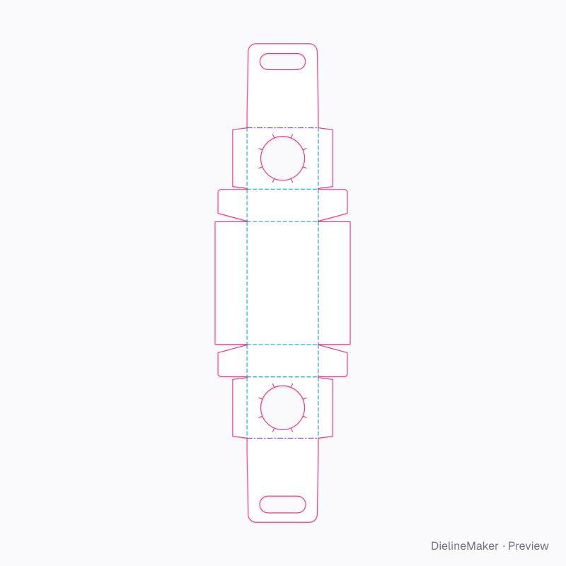 2-cup carrier flat dieline
