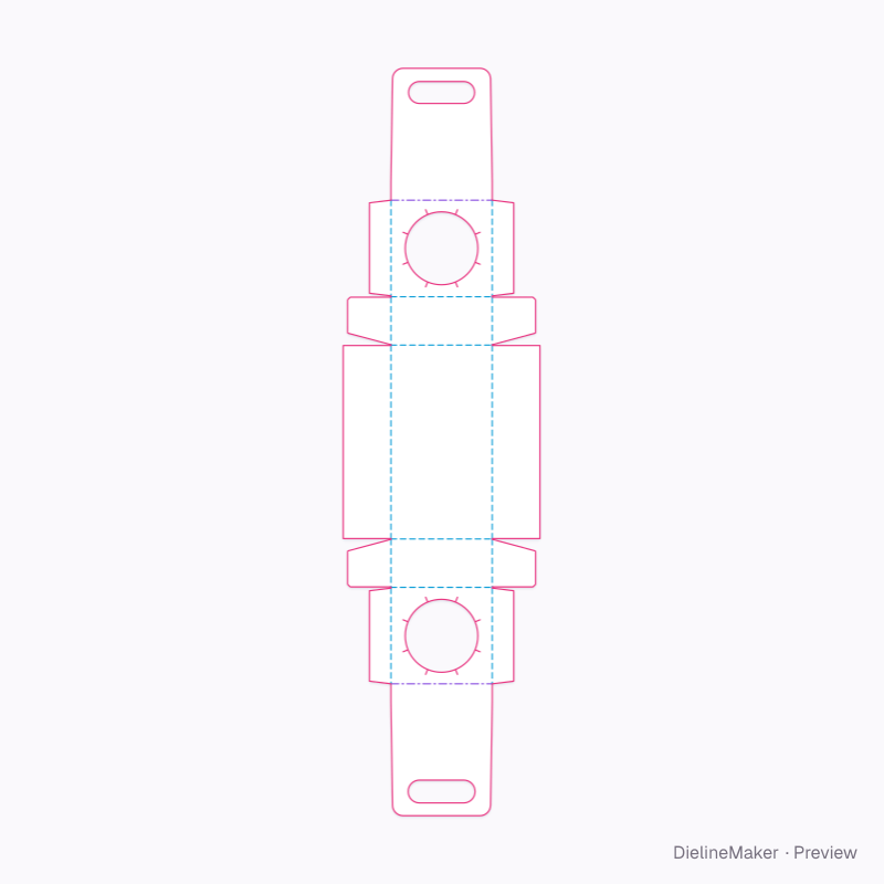 Large cup pair carrier — Cup carrier flat dieline