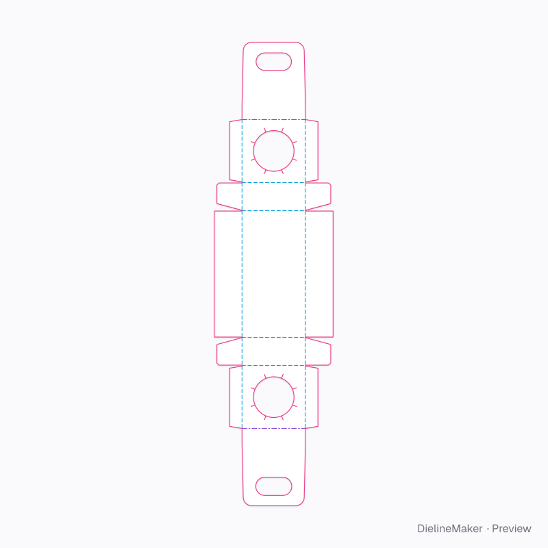 Small cup pair carrier — Cup carrier flat dieline