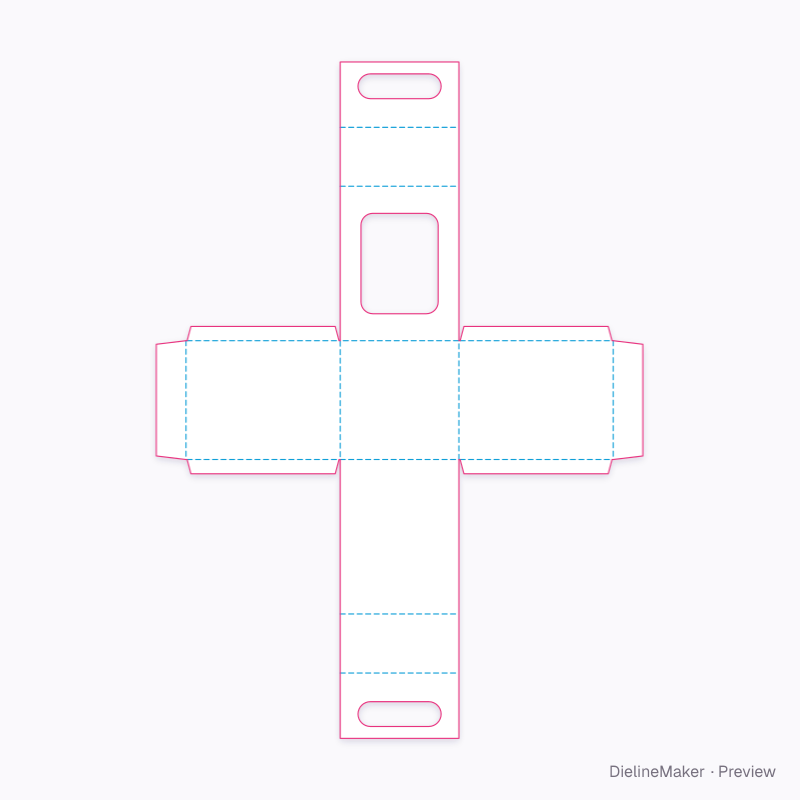 Flat dieline preview