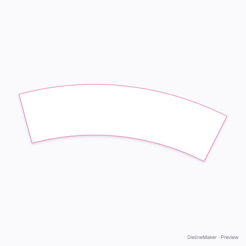 Coffee sleeve 16 oz flat dieline