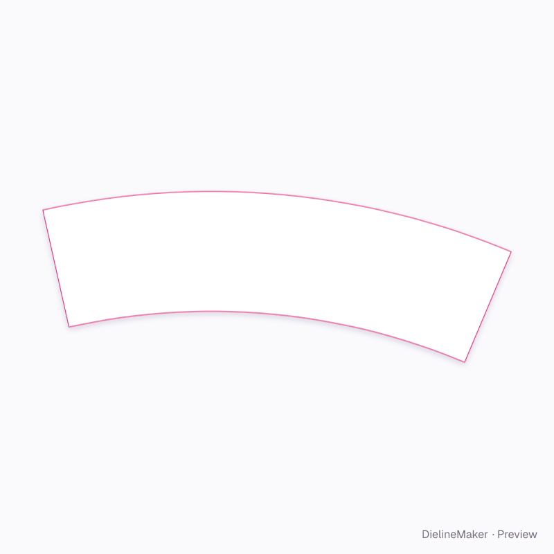 Coffee sleeve 20 oz flat dieline