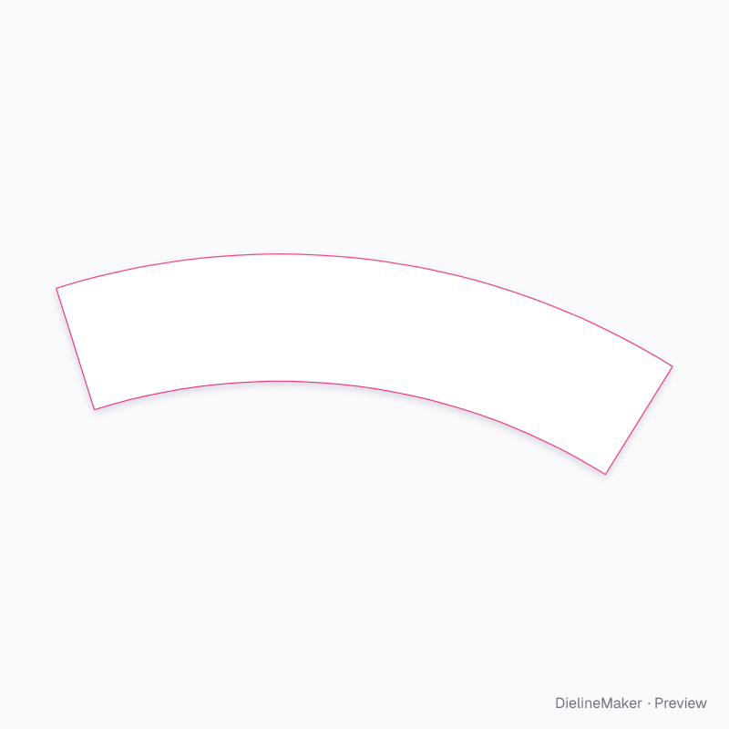 Coffee sleeve 8 oz flat dieline