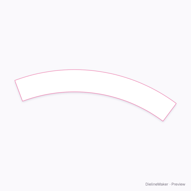 Dessert cake cup sleeve 8 oz flat dieline