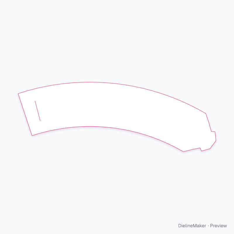 Kraft lock sleeve flat dieline