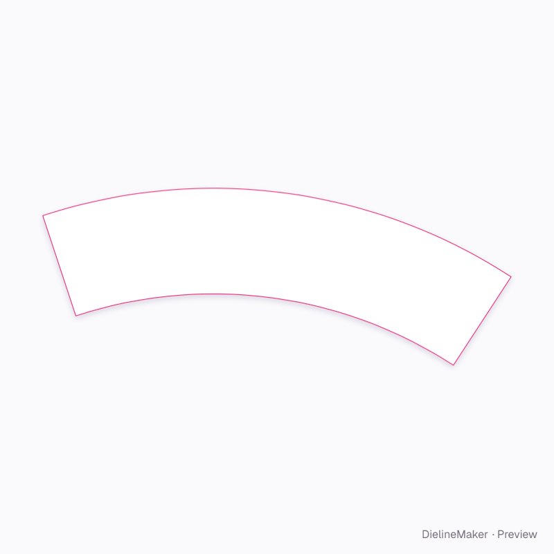 Cup sleeve flat dieline