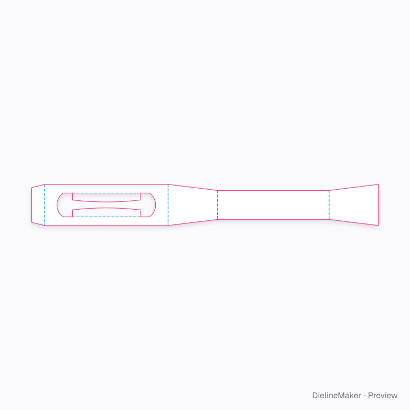 3-cup wrap with recessed handle 80×240×95 flat dieline