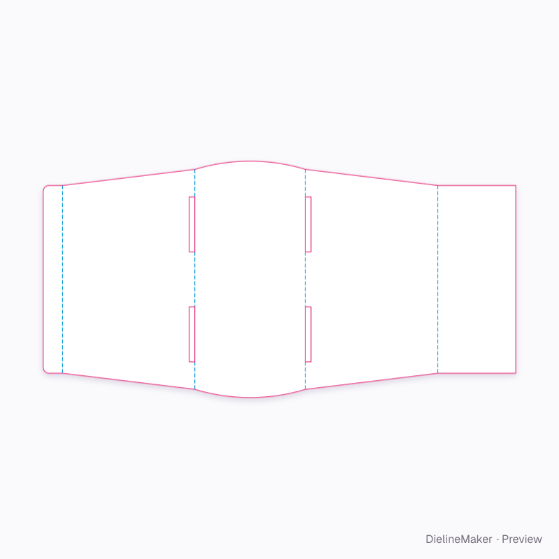 Cup wrap-around multipack flat dieline