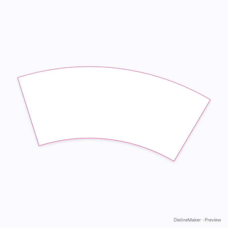 Paper cup flat dieline