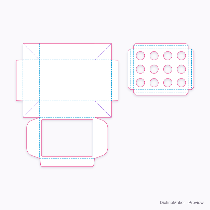 Flat dieline preview