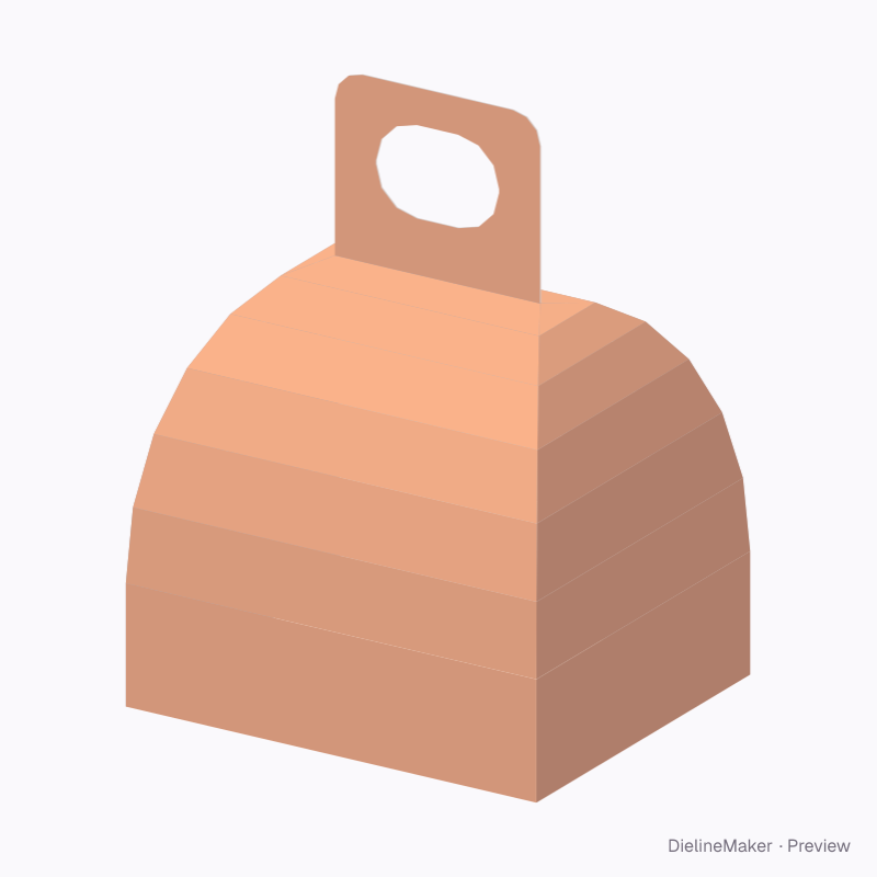 Small lobed gift carry box