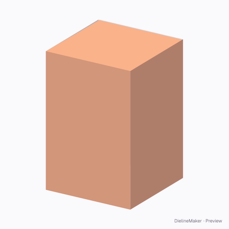 Curved-edge (broken edge) carton