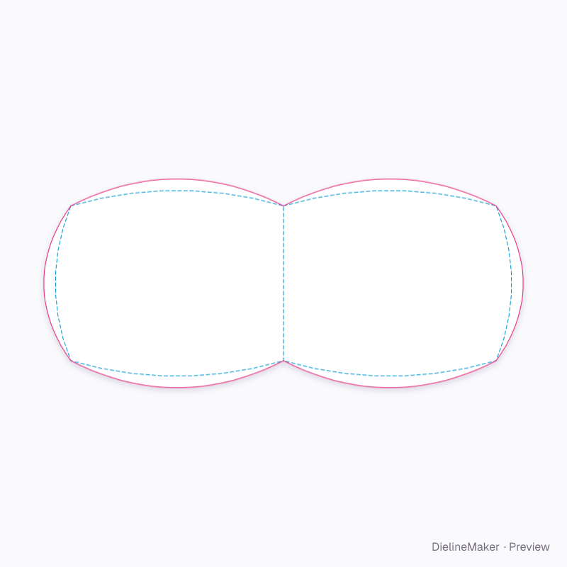 Gift card cushion pillow flat dieline