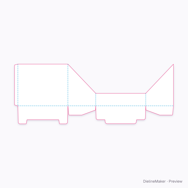 Snap-lock snack display flat dieline