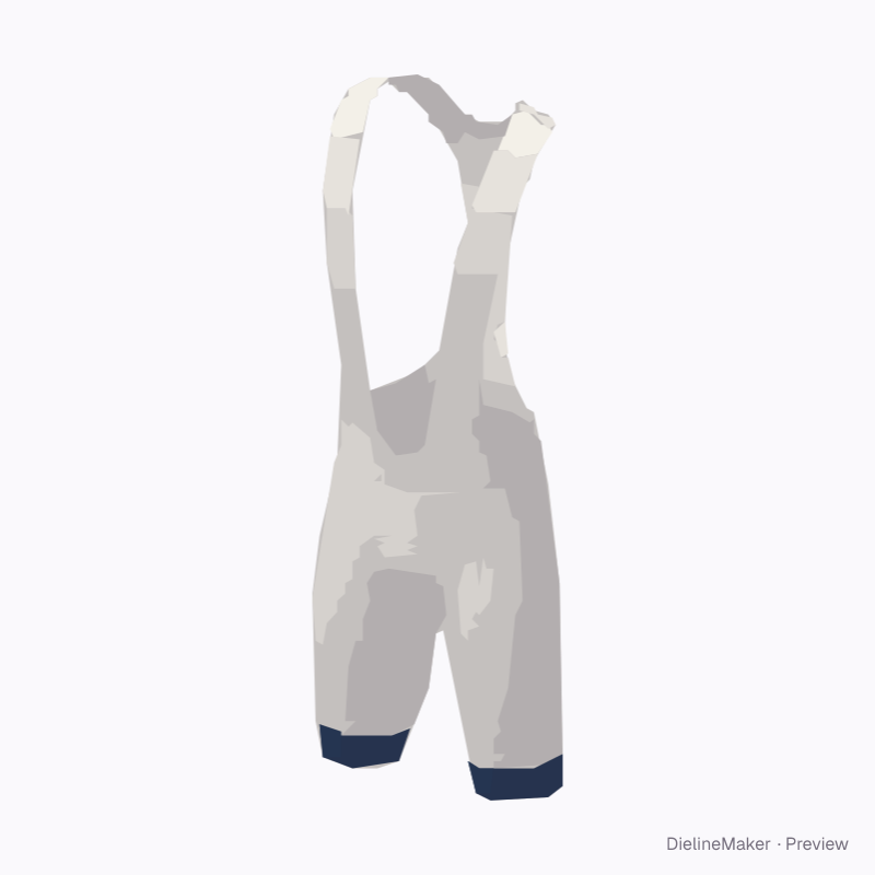 Fitted cycling bib shorts