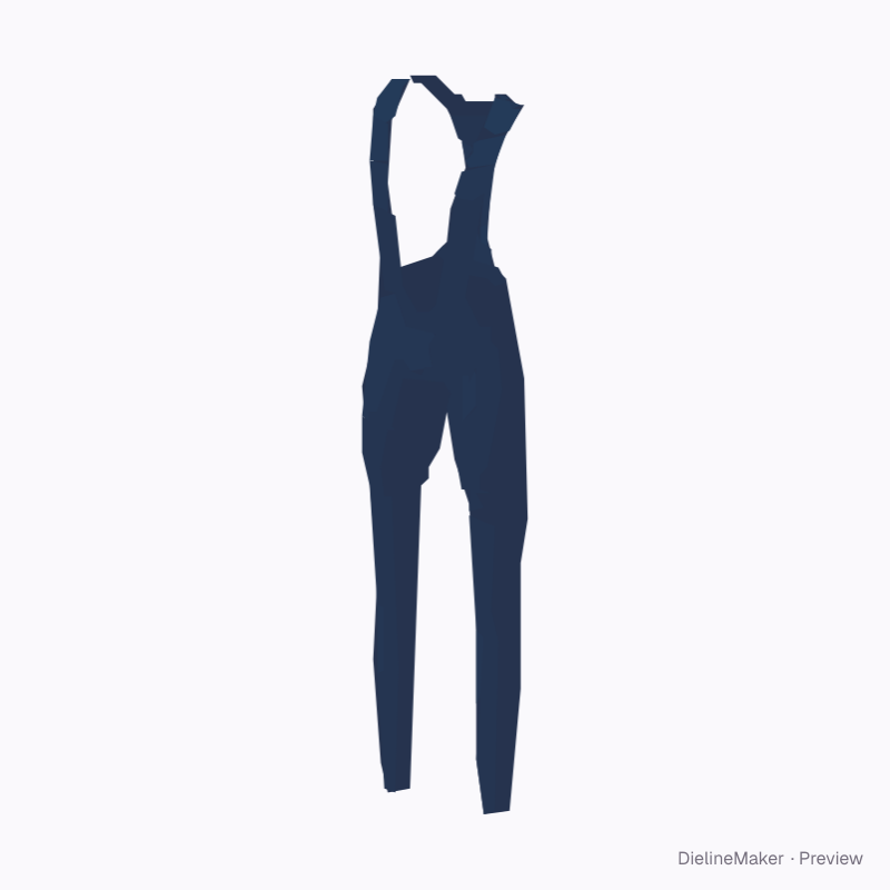 Ankle-length fitted cycling bib tights