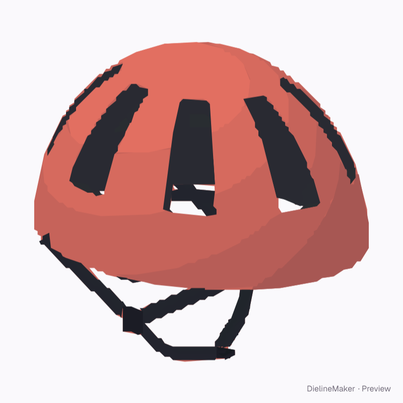 Coral vented road helmet