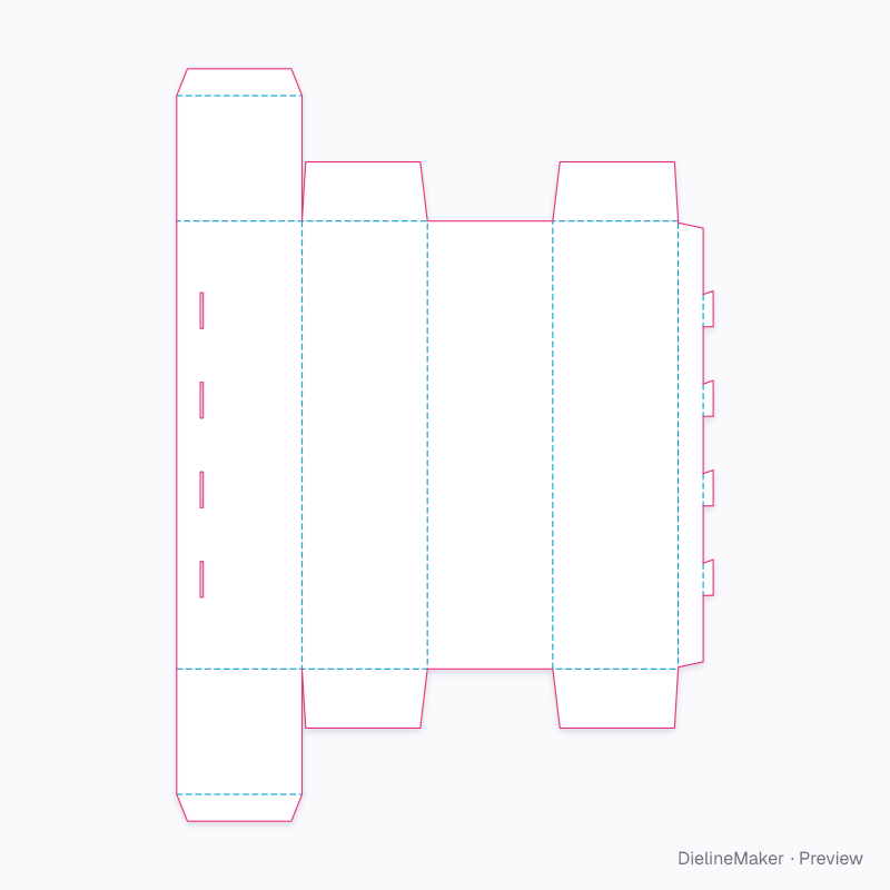 Tall tab-locked carton flat dieline