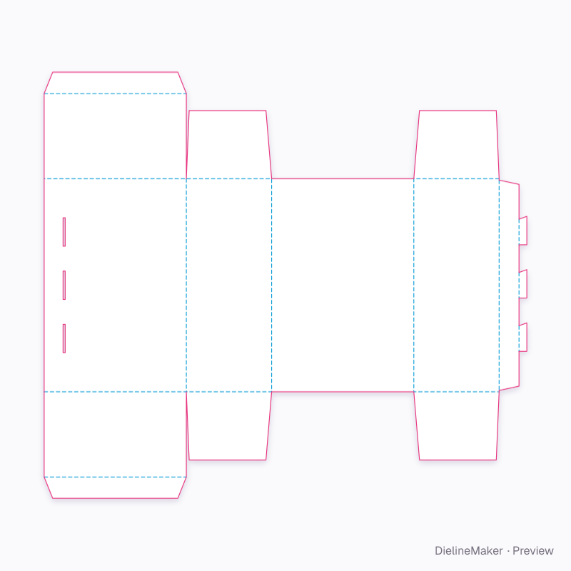 Tuck carton with tab-locked joint flat dieline