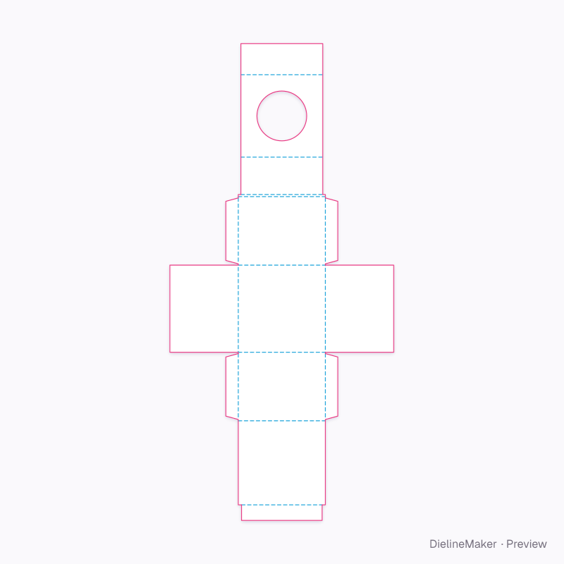 Single candle deck mailer flat dieline