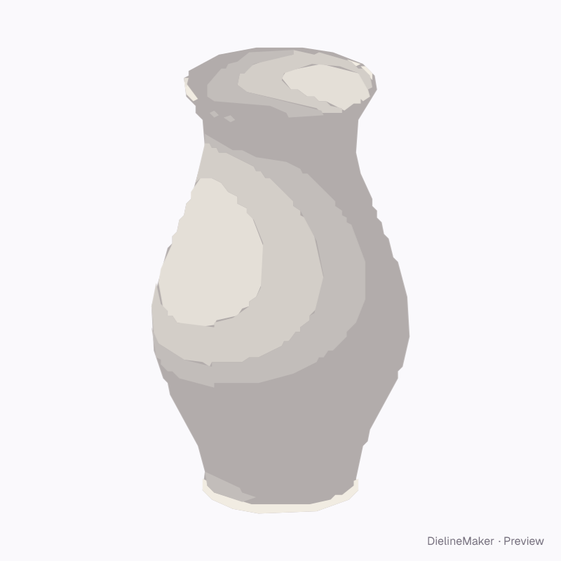 Fluted ceramic vase