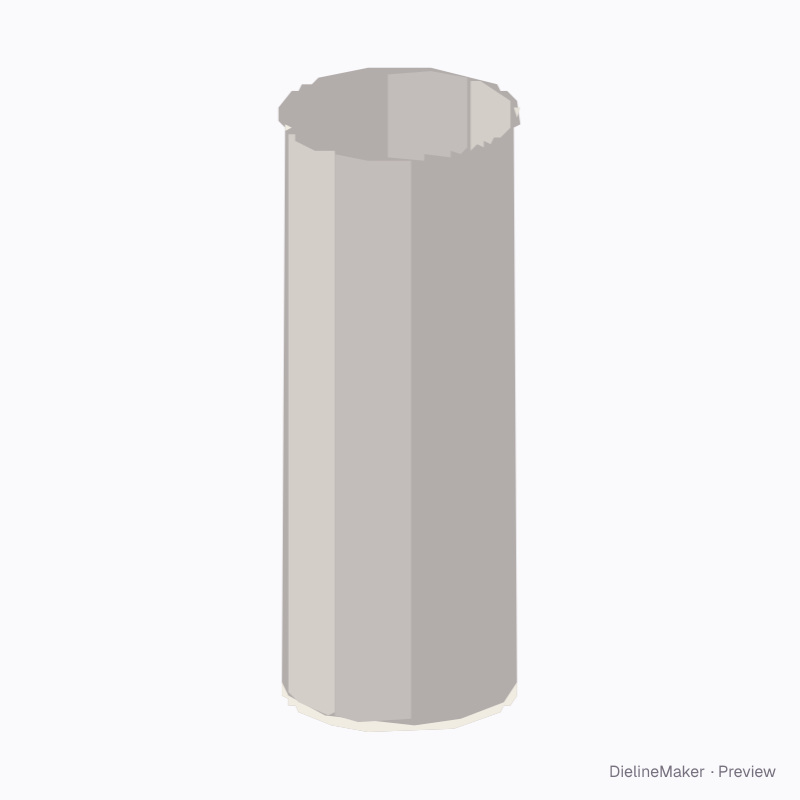 Grooved cylinder vase