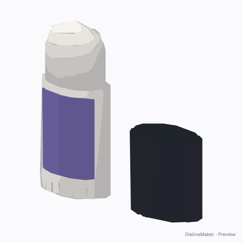 Slim deodorant stick