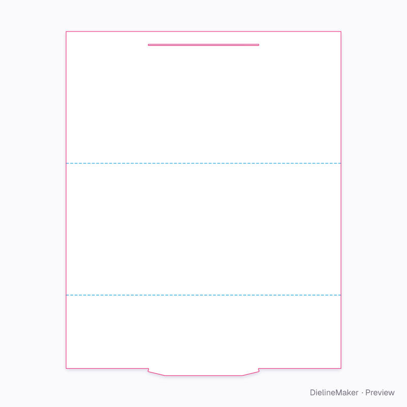 250 × 120 mm desk calendar flat dieline