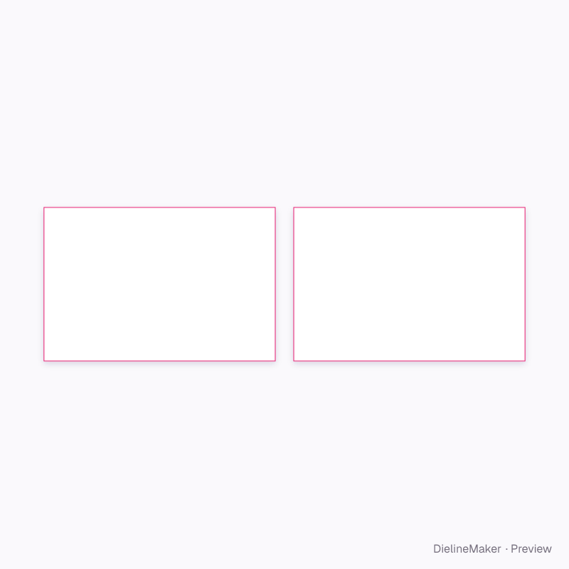 Crossed desk flags pair flat dieline