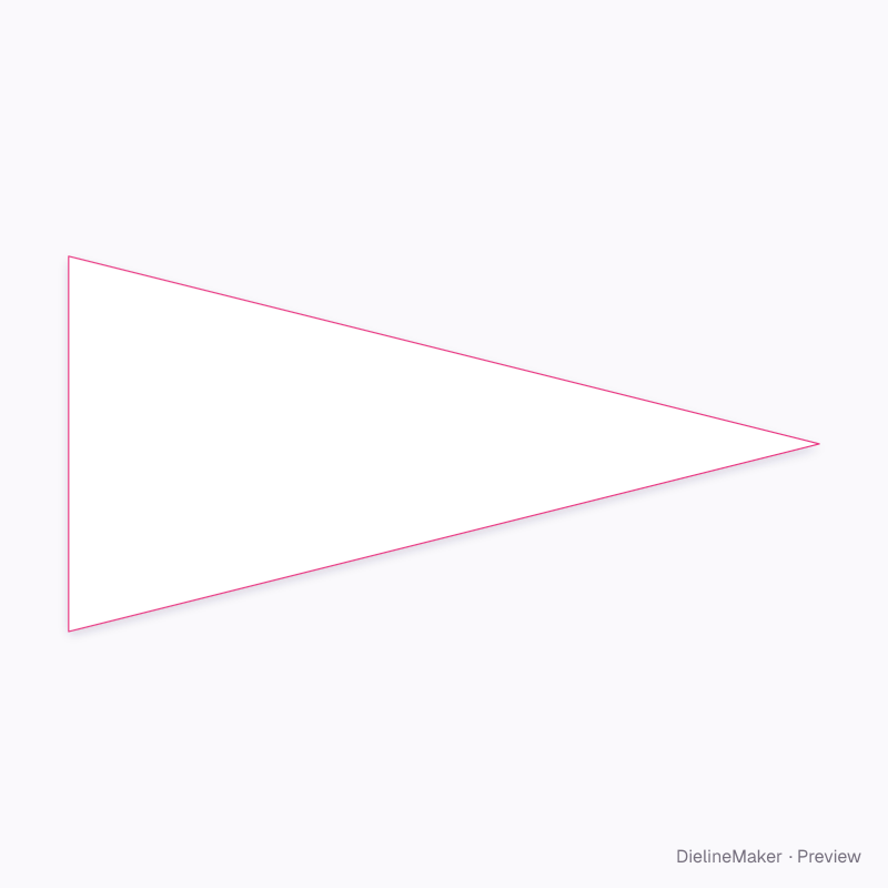 Desk pennant flat dieline
