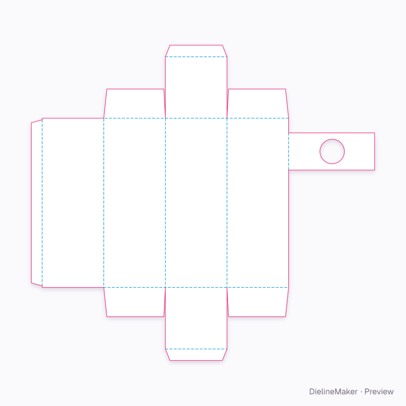 Bottle carton with diagonal neck support flat dieline