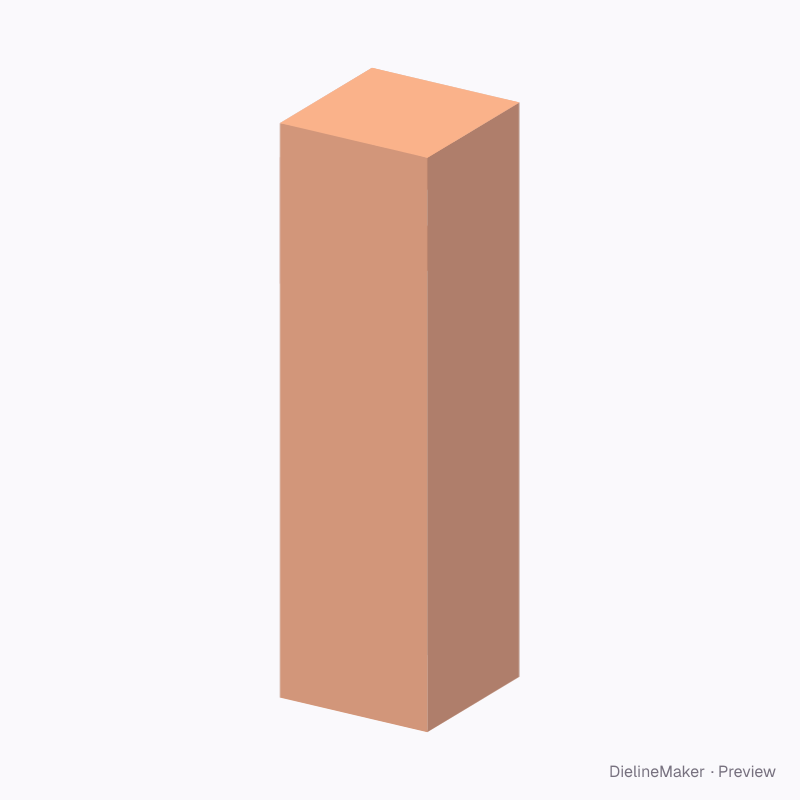 Tall carton with diagonal neck support