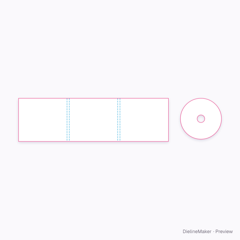 CD digipak, 6 panels flat dieline