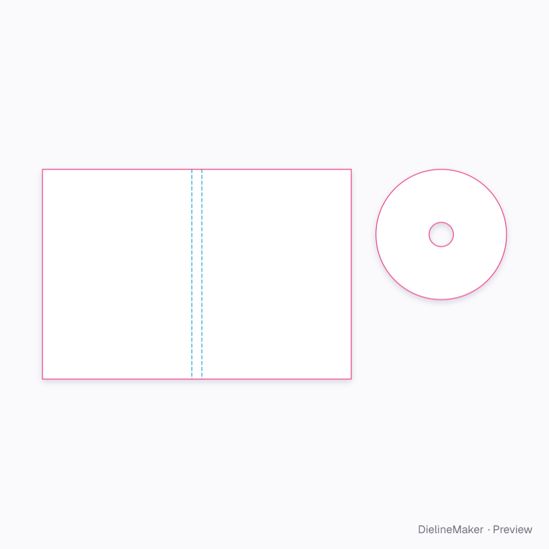 DVD digipak, 4 panels flat dieline