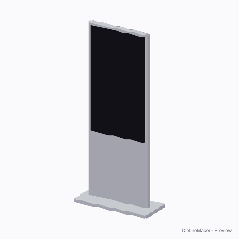Double-sided digital totem