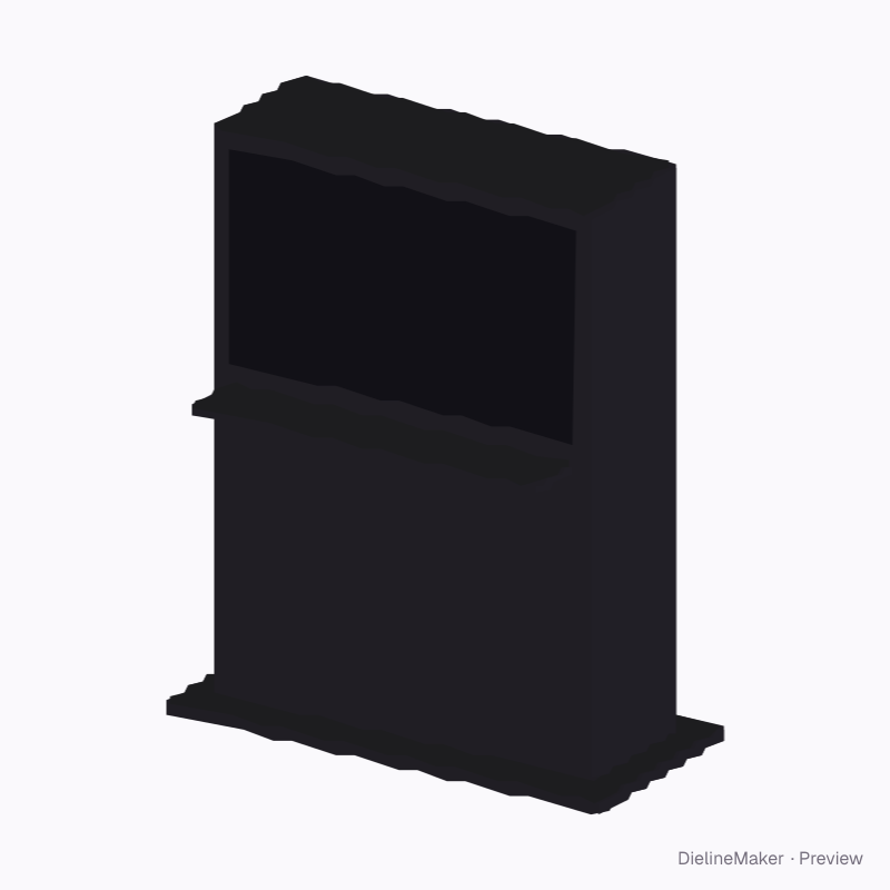Landscape screen kiosk