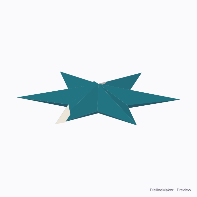 6-point hollow paper star