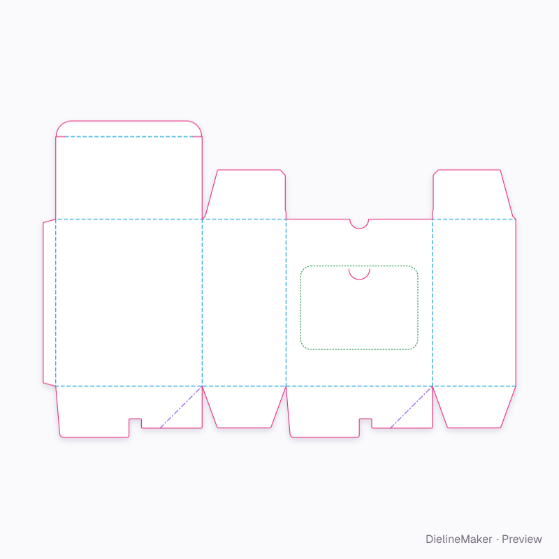 Auto-bottom sachet dispenser flat dieline