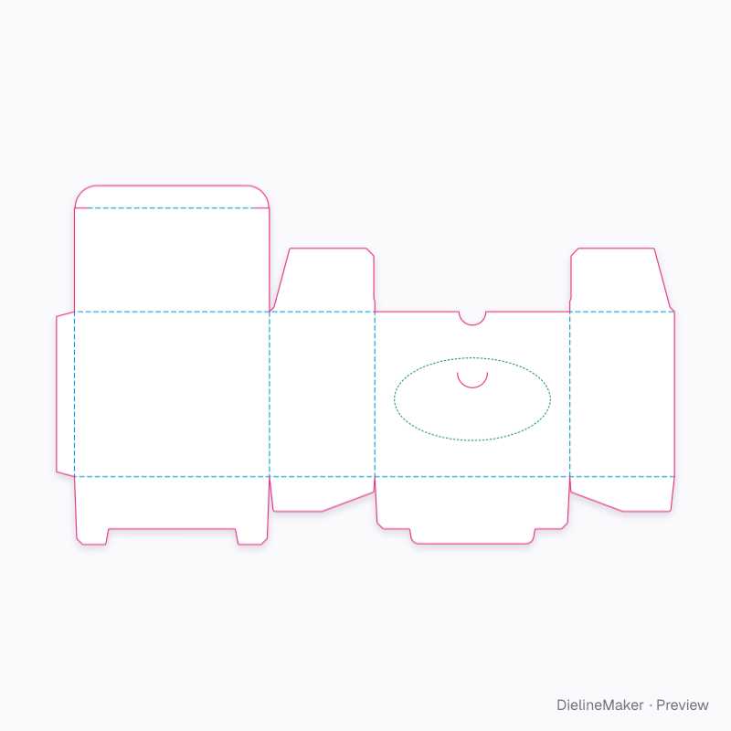 Snap-lock tea dispenser flat dieline