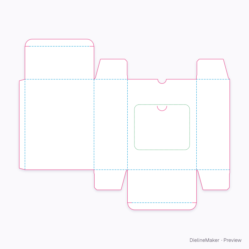 Bath sachet dispenser — Dispenser carton flat dieline
